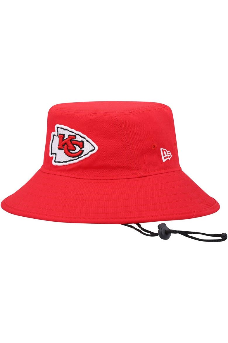 Men's New Era Red Kansas City Chiefs Main Bucket Hat, Main, color, Red