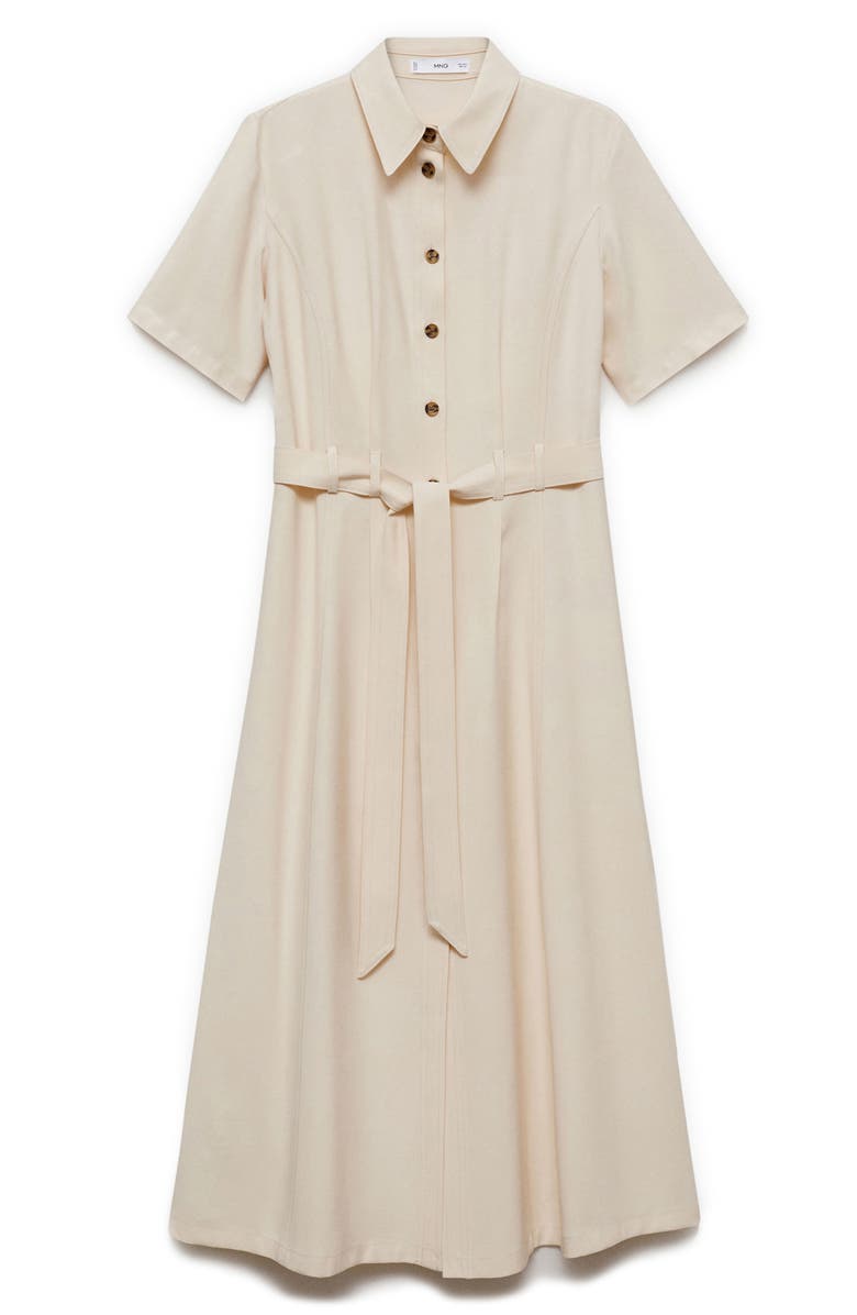 MANGO Belted Midi Shirtdress, Alternate, color, 