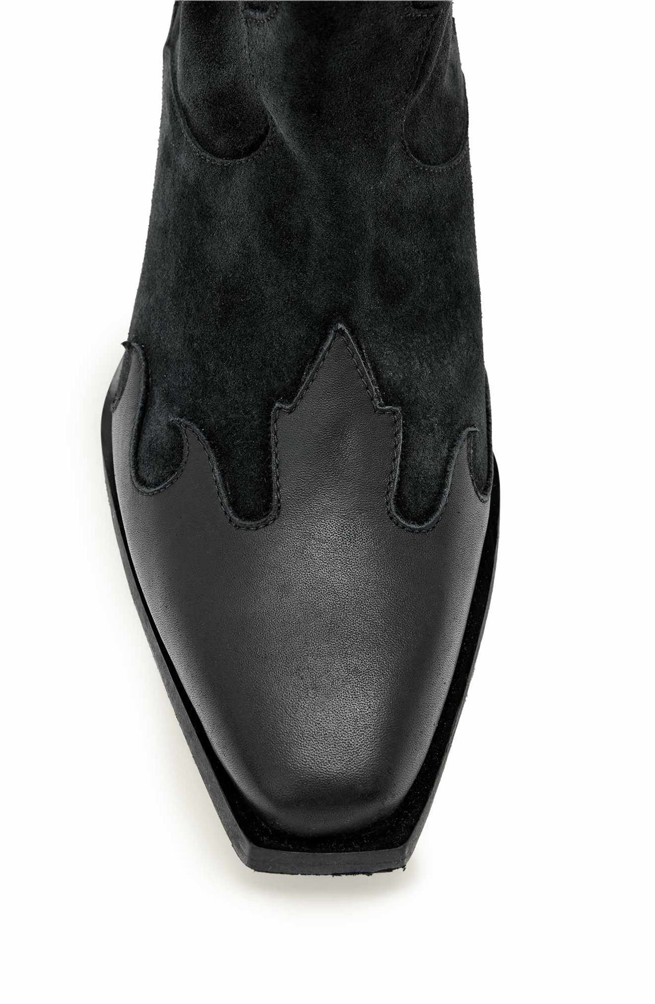 AllSaints Dolly Western Boot, Alternate, color, Black