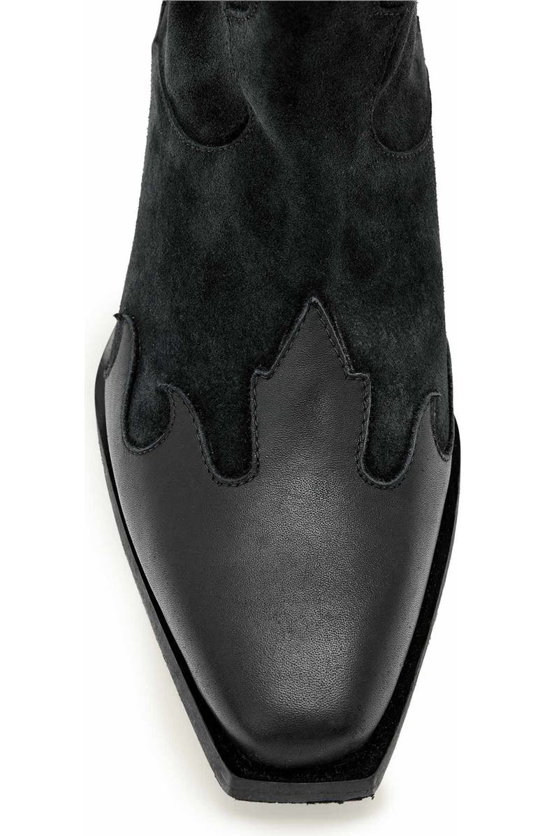 AllSaints Dolly Western Boot, Alternate, color, Black