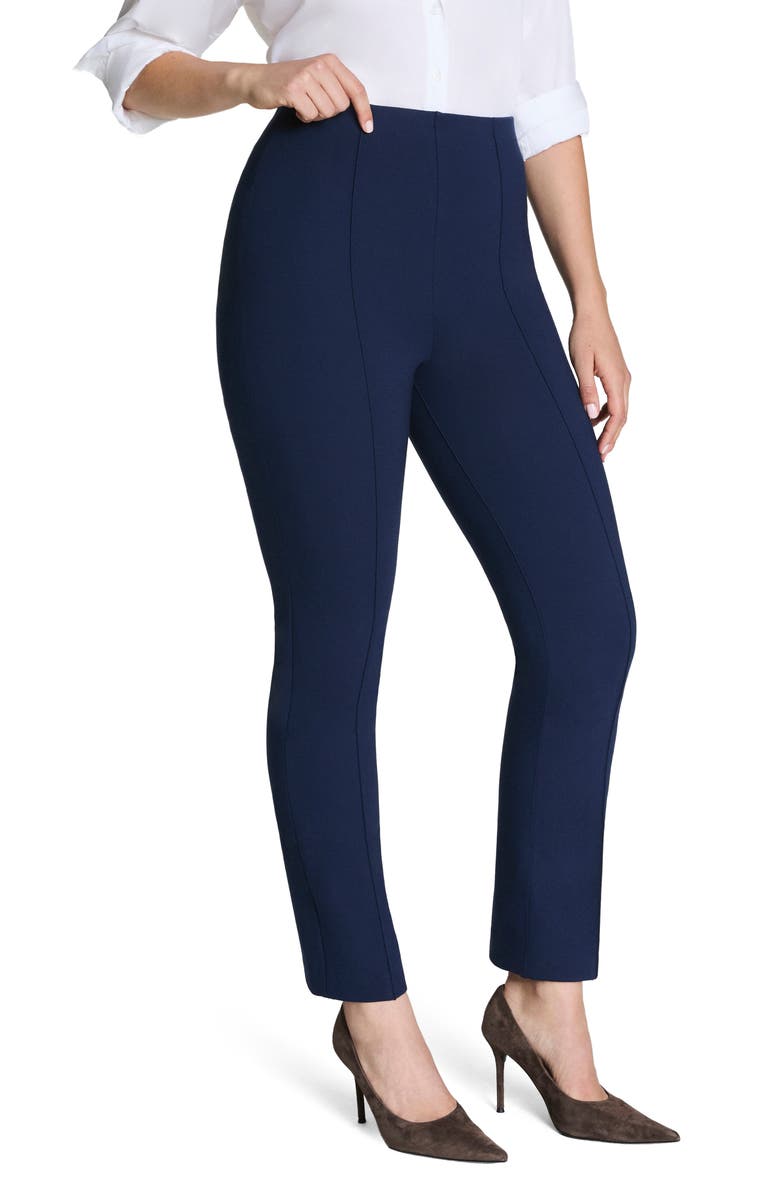 SPANX<sup>®</sup> SPANXsupersmooth<sup>™</sup> PerfectFit Ponte Ankle Slim Pants, Main, color, Timeless Navy