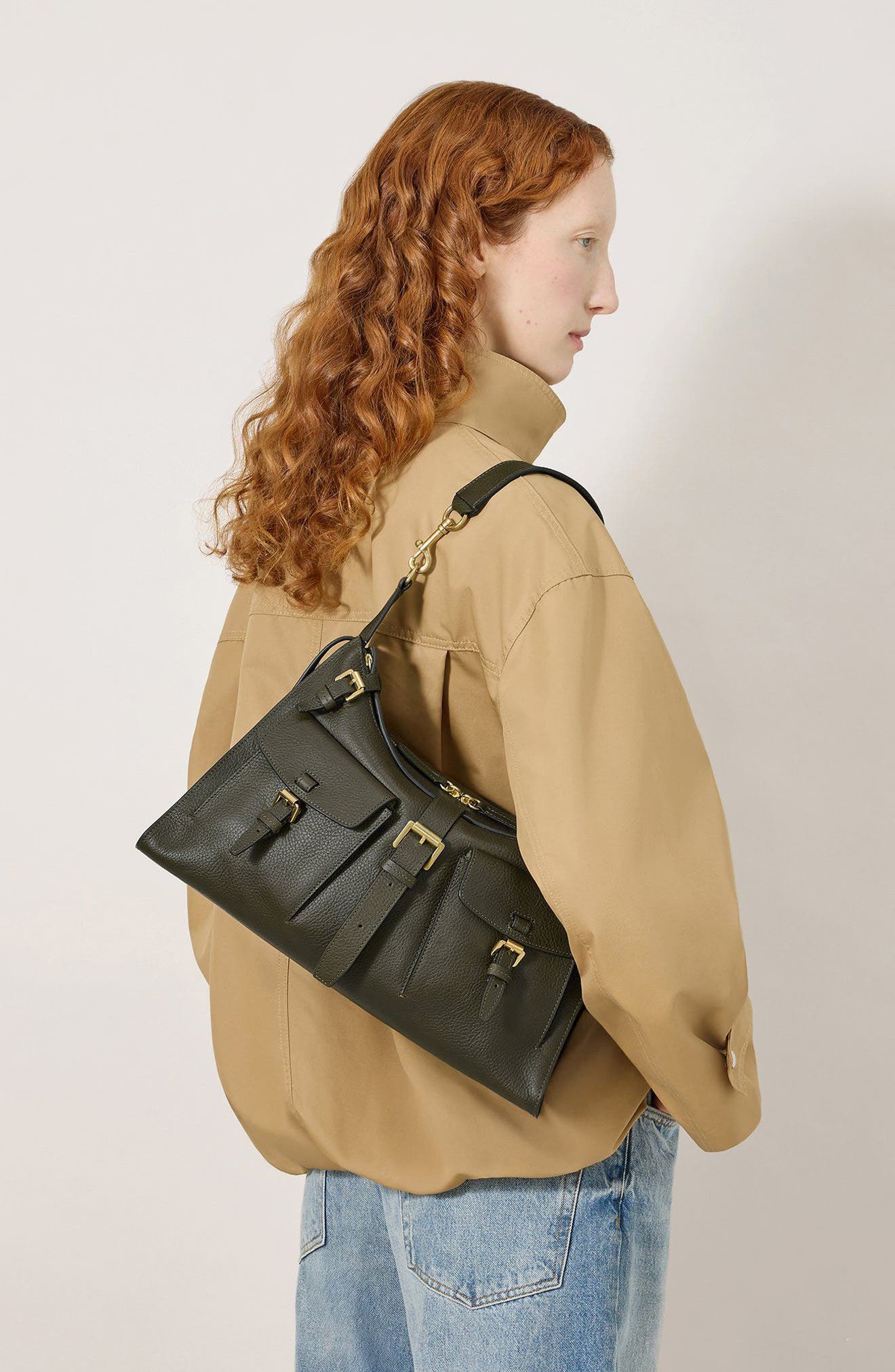 Mulberry Roxanne Revived Grained Leather Shoulder Bag, Alternate, color, 