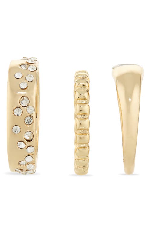Nordstrom Rack Confetti Sparkle Set Of 3 Stackable Rings In Gold