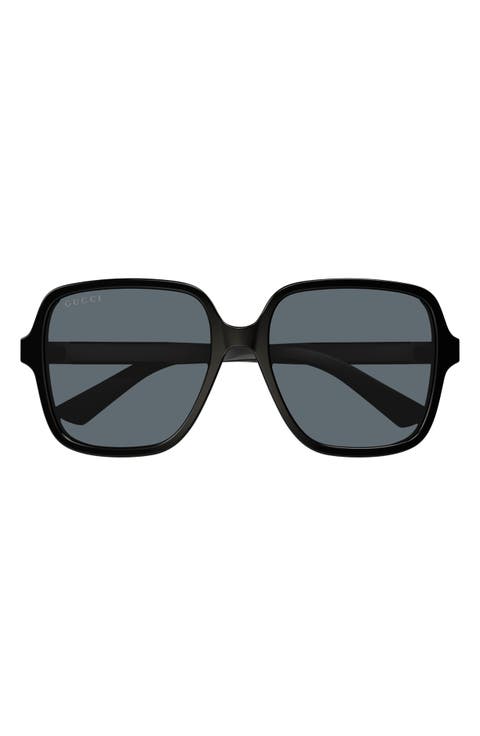 59mm Polarized Square Sunglasses