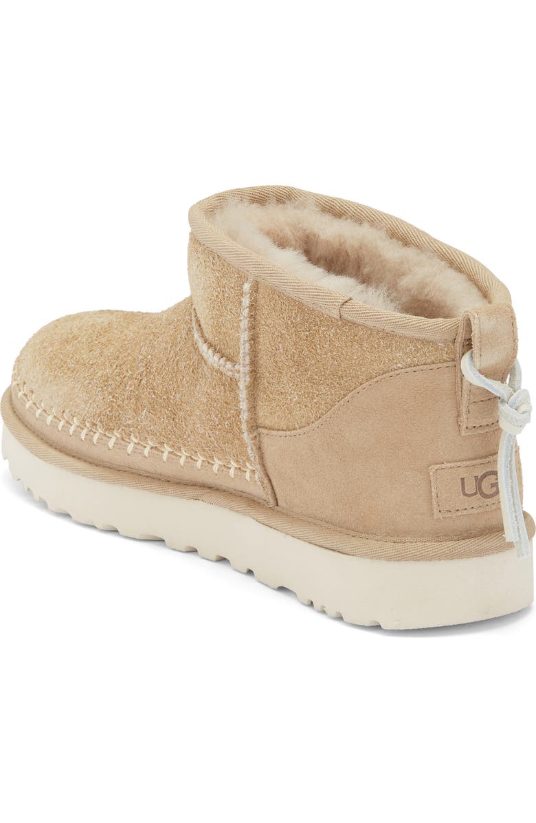 UGG<sup>®</sup> Classic Ultra Mini Biarritz Genuine Shearling Lined Bootie, Alternate, color, Mustard Seed