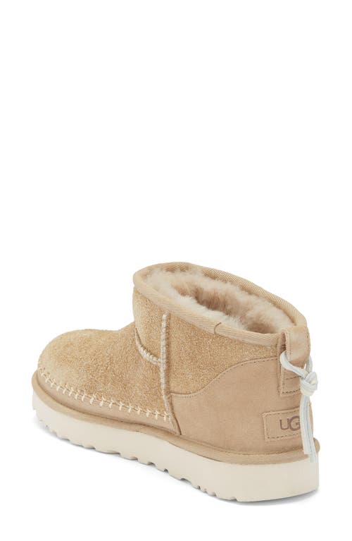 Ugg(r) Classic Ultra Mini Biarritz Genuine Shearling Lined Bootie In Yellow