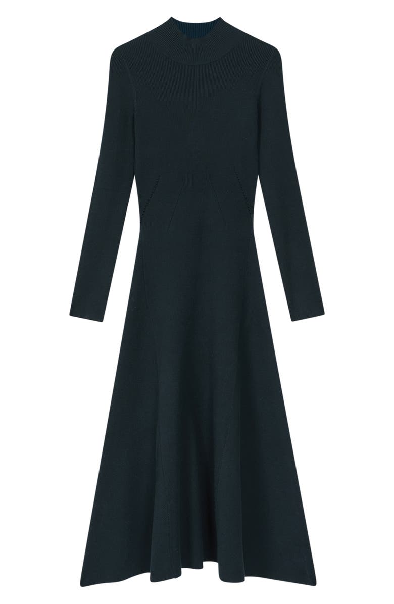 Reiss Chrissy Mock Neck Long Sleeve Midi Dress, Alternate, color, 