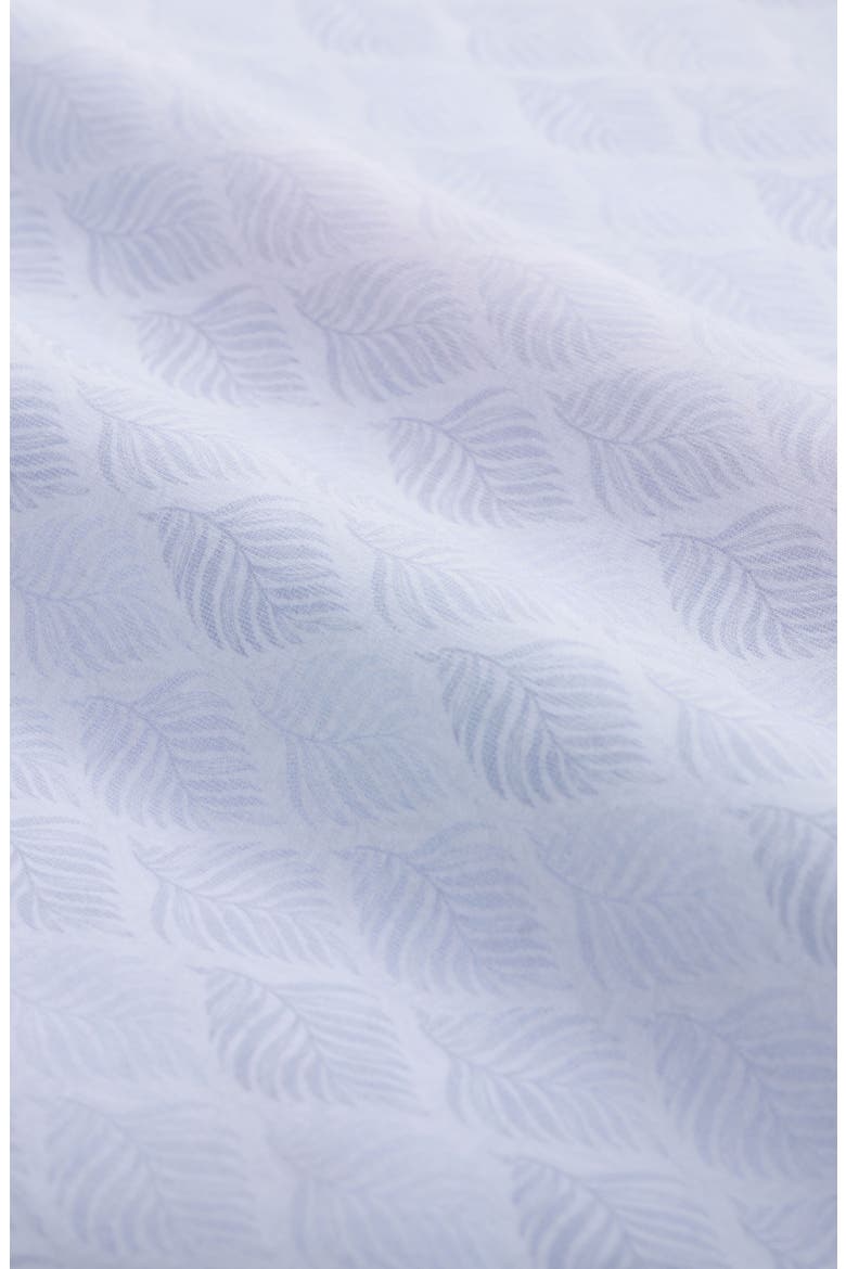 James OoohCotton® Leaf Print Button-Up Shirt, Alternate, color, PLATINUM
