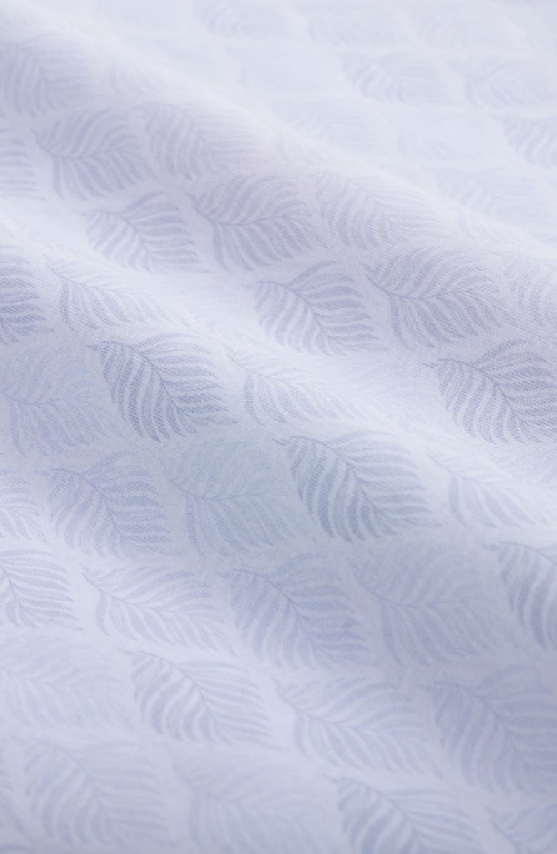 Bugatchi James OoohCotton<sup>®</sup> Leaf Print Button-Up Shirt, Alternate, color, Platinum