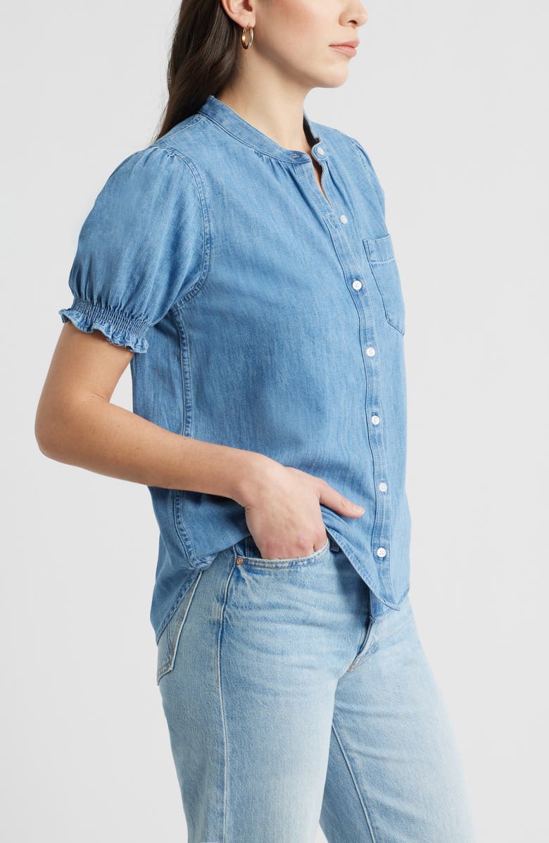 Caslon<sup>®</sup> Chambray Button-Up Shirt, Alternate, color, Medium Wash