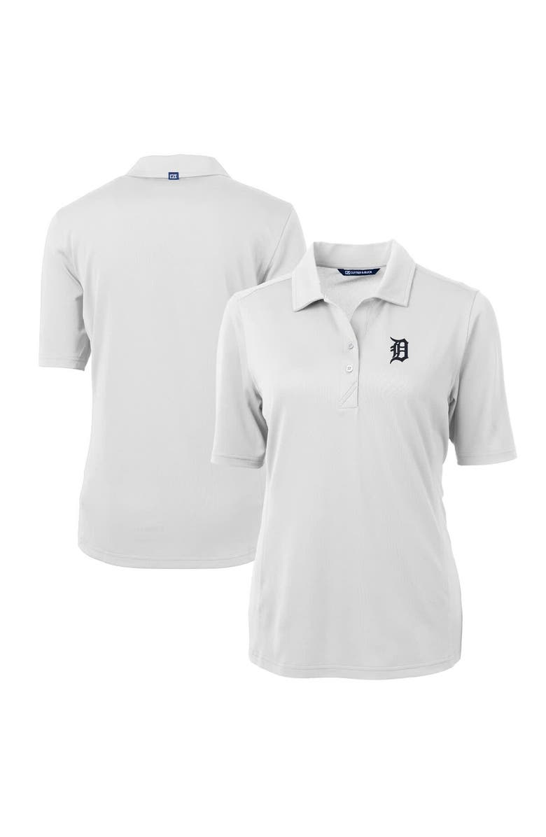 Cutter & Buck Women's Cutter & Buck  White Detroit Tigers DryTec Virtue Eco Pique Recycled Polo, Main, color, 