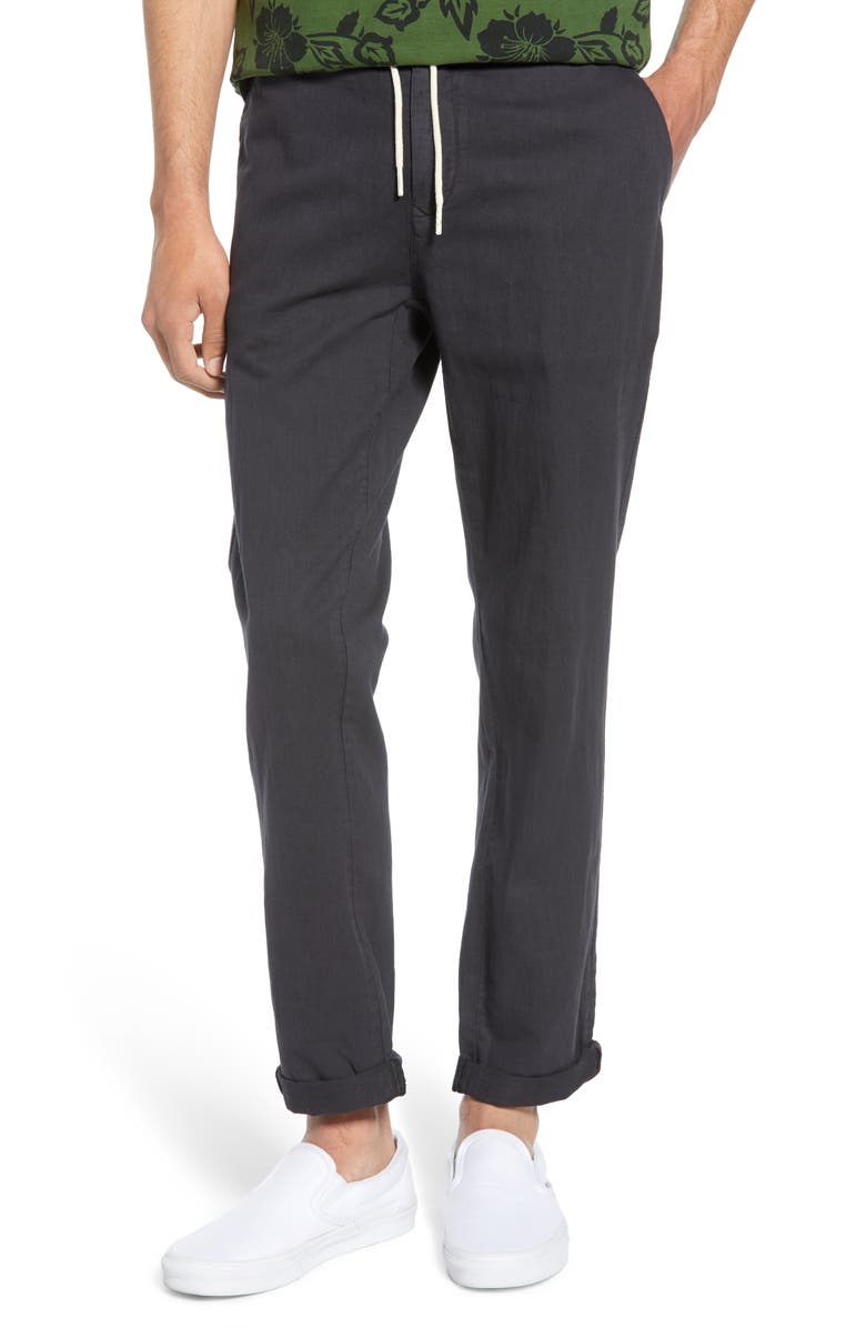 Scotch & Soda Warren Relaxed Fit Cotton & Linen Pants, Main, color,