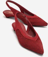 Forever & Always Shoes Lieve Leather Slingback Pump