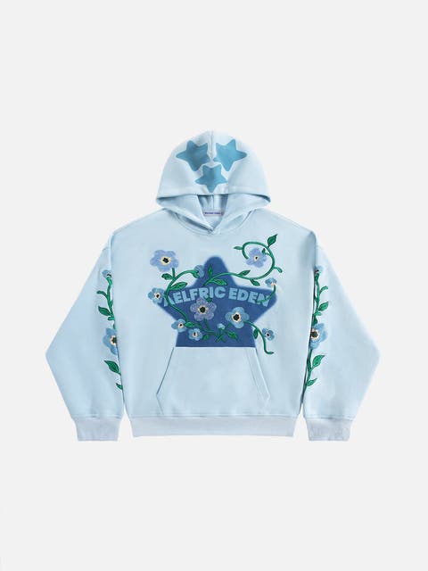 Beaded Floral Eden Star Pullover Hoodie