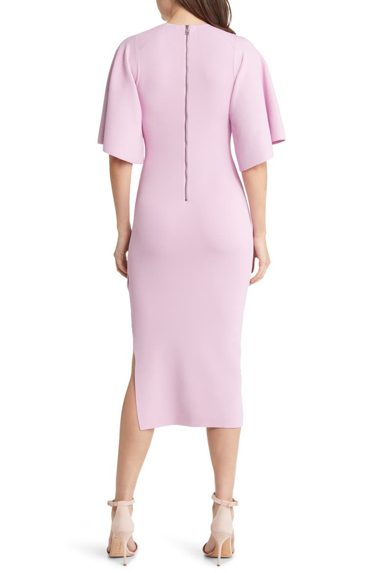 Lounia Fluted Sleeve Body-Con Sweater Dress, Alternate, color, LILAC