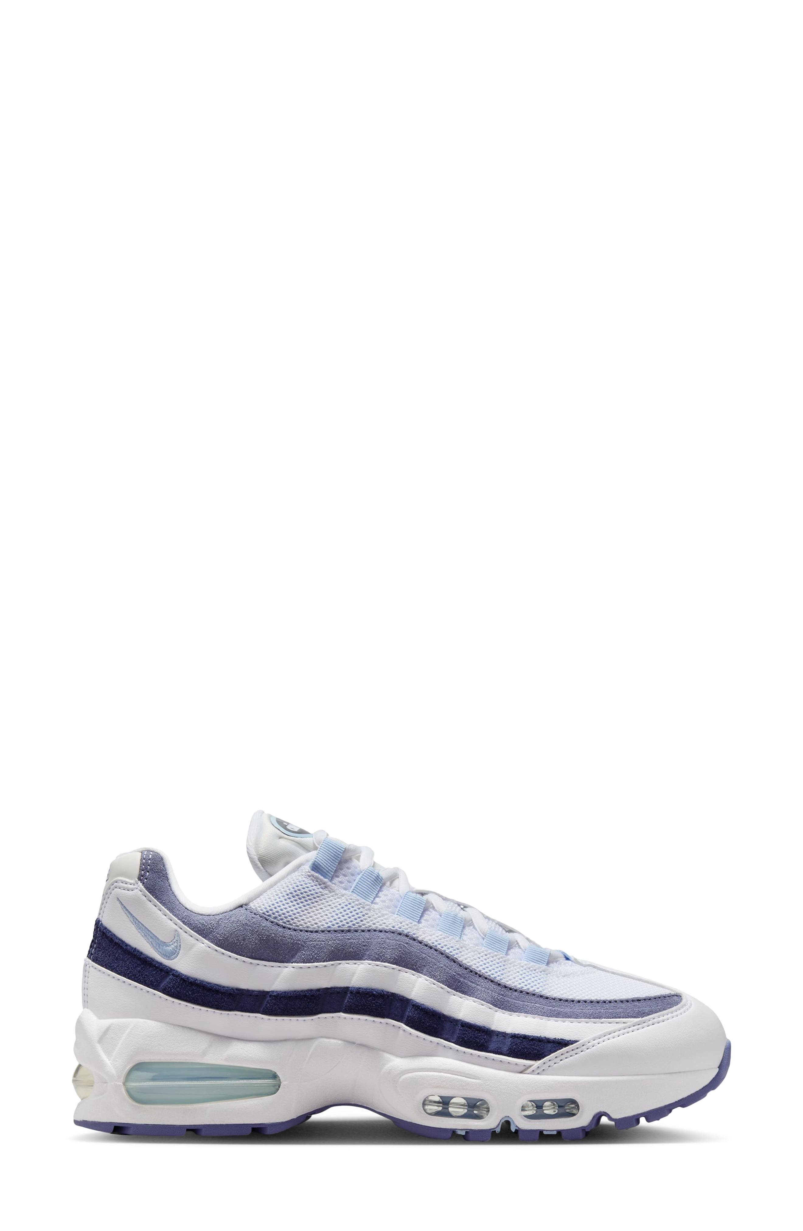 Nike Air Max 95 Sneaker, Alternate, color, White/ Celestine Blue/ Indigo