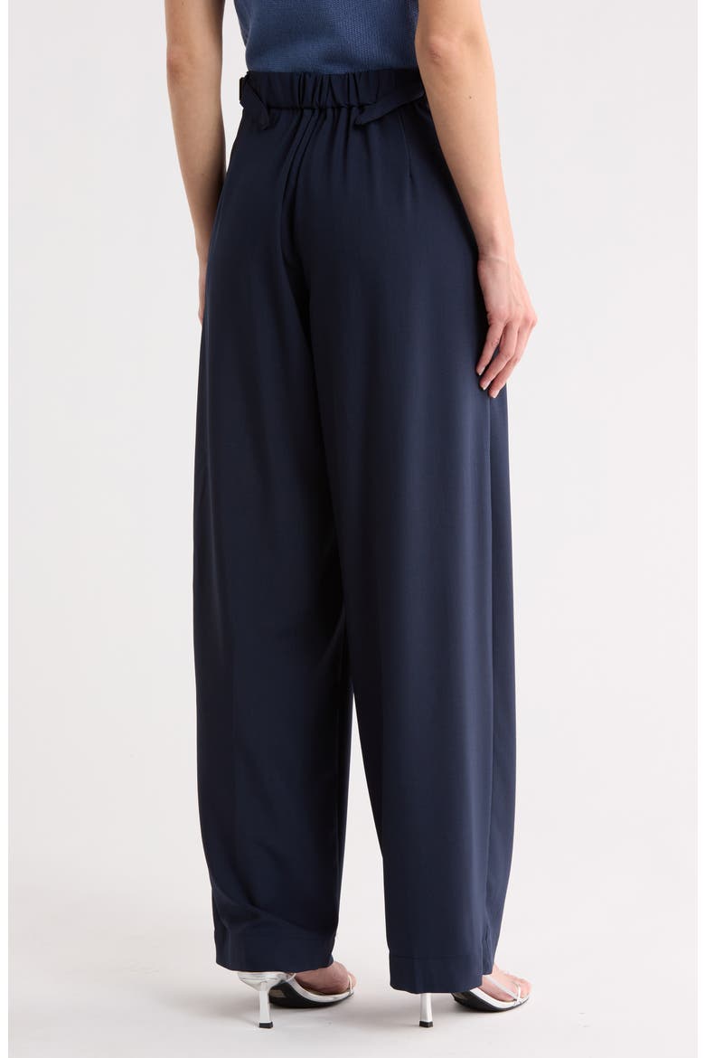 Woven Pleat Front Trousers, Alternate, color, DARK NAVY