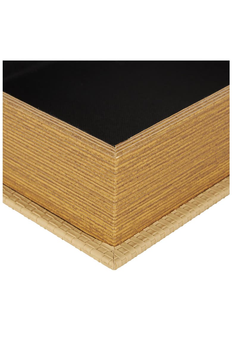 Bohemian Faux Leather Set of 3 Book Box, Alternate, color, CREAM