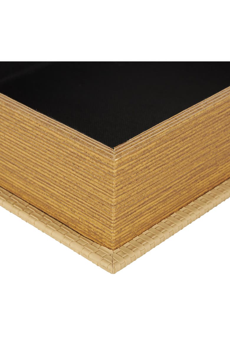 WILLOW ROW Bohemian Faux Leather Set of 3 Book Box, Alternate, color, Cream