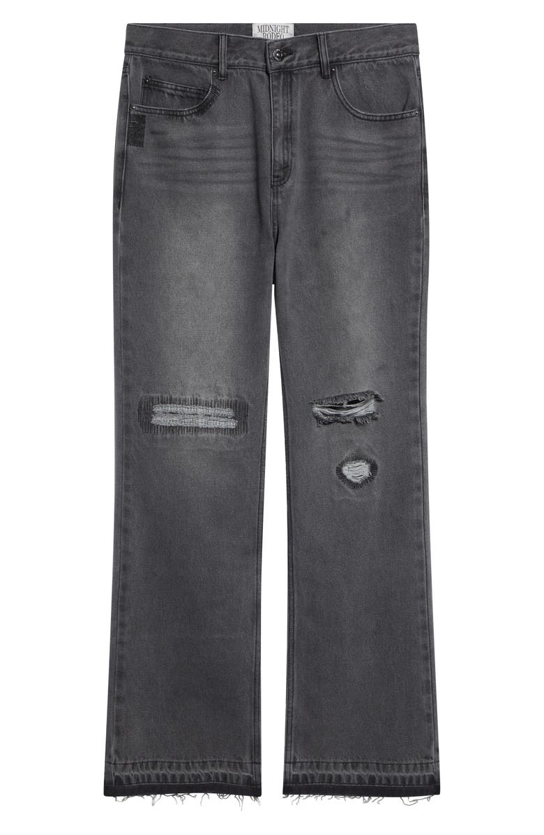 MIDNIGHT RODEO Texoma Distressed Flare Leg Jeans, Alternate, color, Light Gray Wash