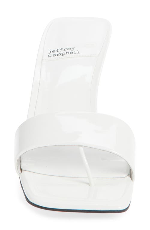 Jeffrey Campbell Capture Slide Sandal In White Patent