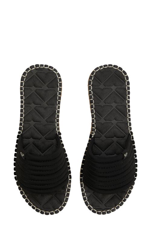 Roxy Women's Shoresoft Slip-on Flat Sandals In Black