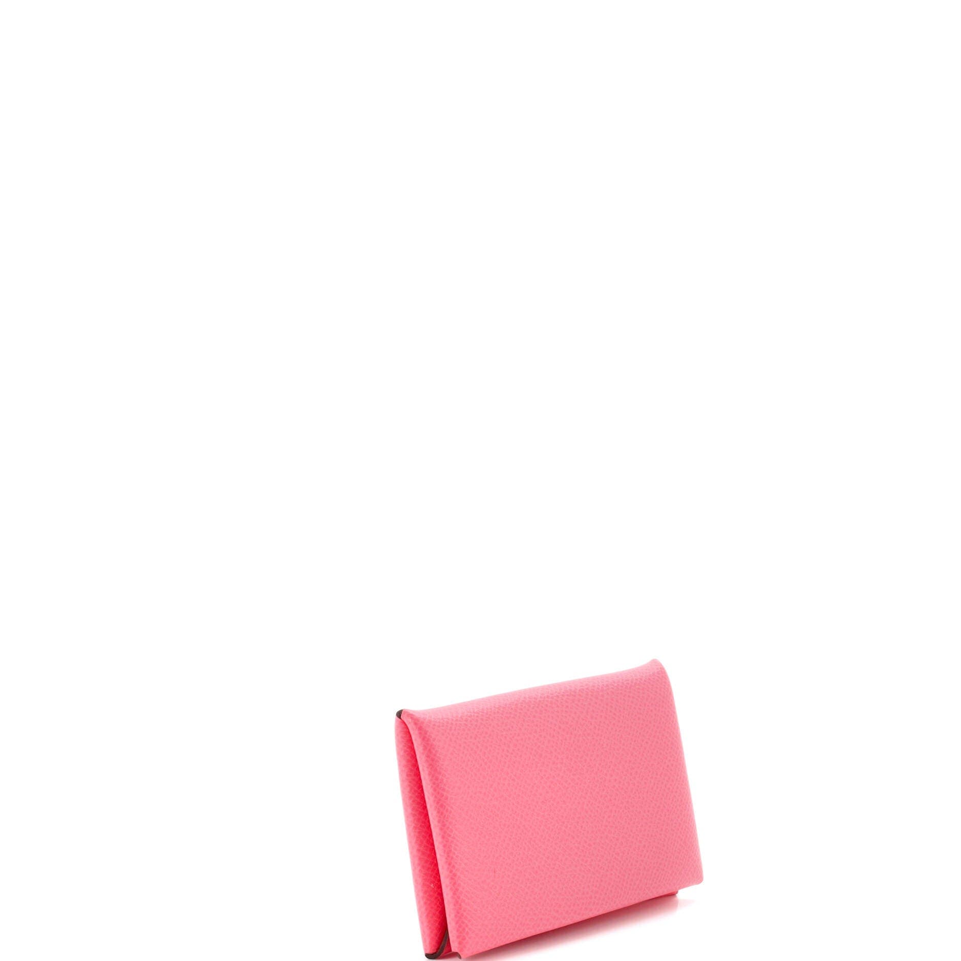 Pre-Owned Hermes Calvi Duo Card Holder Epsom, Alternate, color, Rose Lipstick