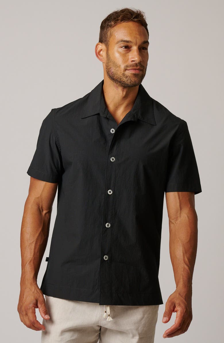 LEISURE LAB Short Sleeve Cotton Button Up, Alternate, color, 