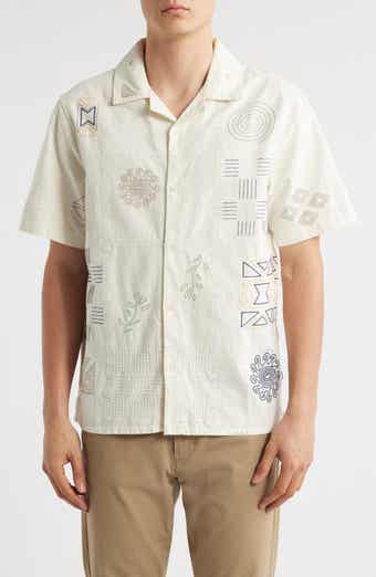 Wax London Didcot Doodle Embroidered Camp Shirt