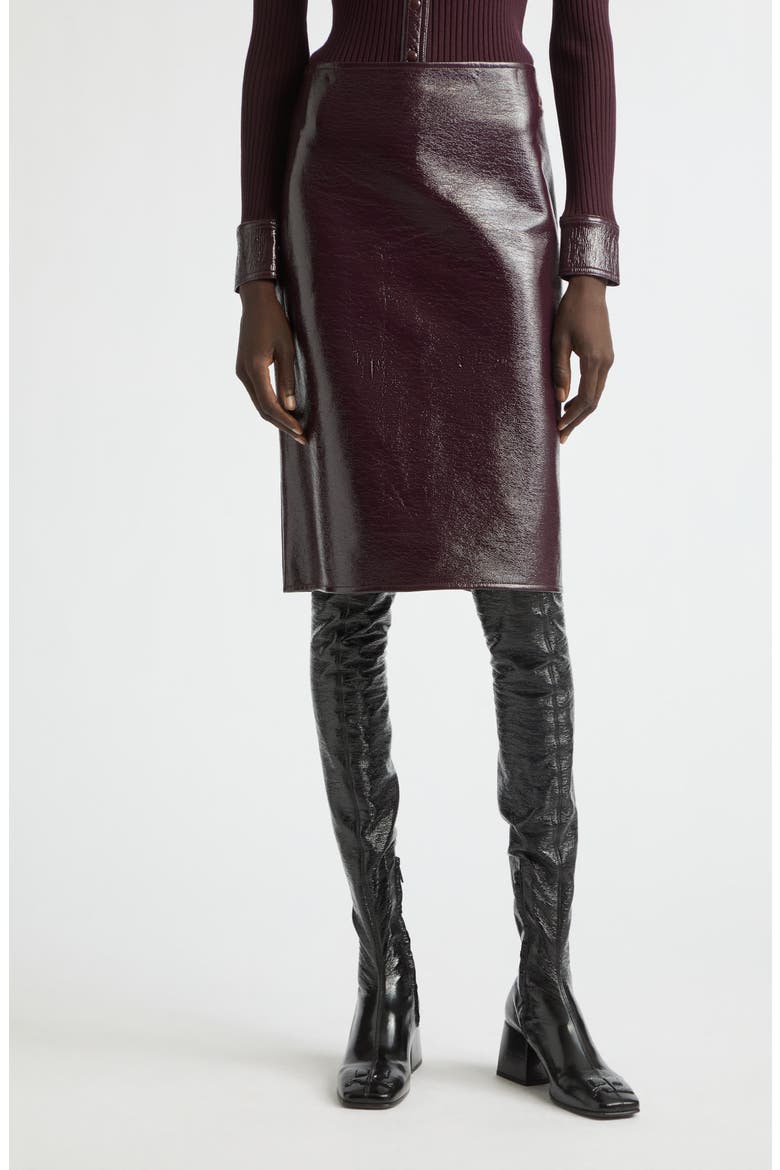 Vinyl Skirt, Main, color, BURNT RED
