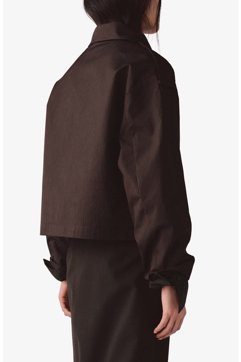 Crop Trench Jacket, Alternate, color, CHOCOLATE