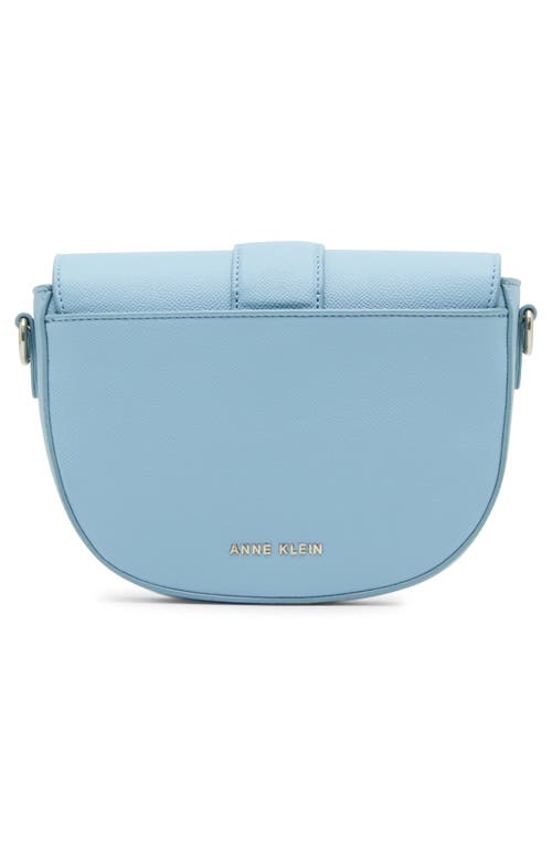 Anne Klein Flap Saddle Crossbody Bag In Gray