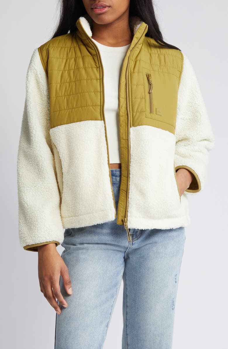 Rip Curl Anti-Series Anoeta Faux Shearling Water Resistant Jacket, Main, color,