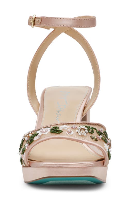 Betsey Johnson Kirra Ankle Strap Sandal In Beige