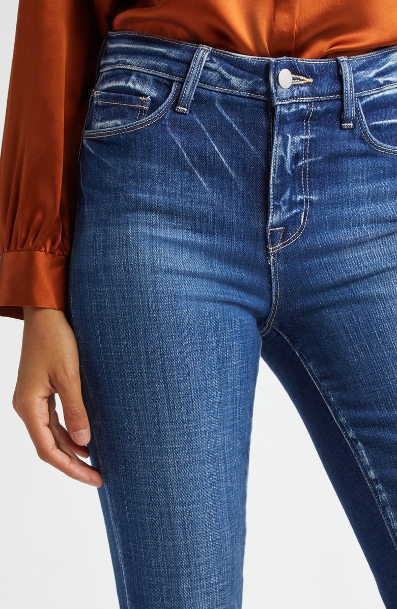 L'AGENCE Tati High Waist Crop Micro Bootcut Jeans, Alternate, color, Desoto