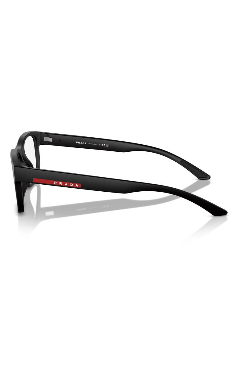 Prada Linea Rossa 52mm Rectangular Optical Glasses, Alternate, color, 