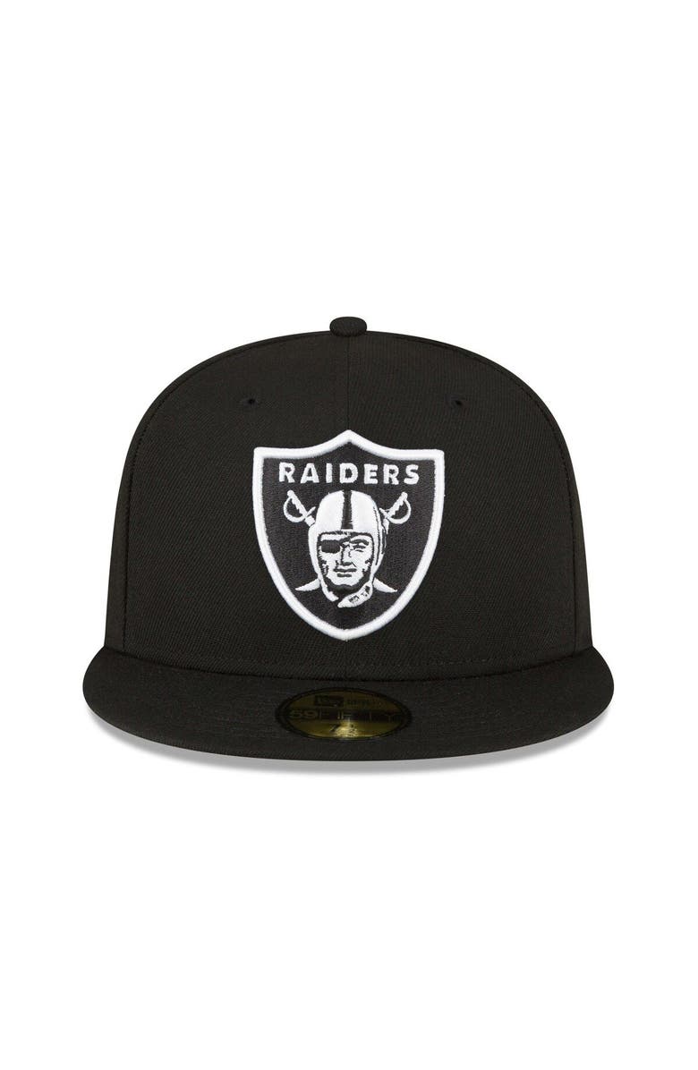 New Era Men's New Era Black Las Vegas Raiders 2001 Pro Bowl Side Patch 59FIFTY Fitted Hat, Alternate, color, 