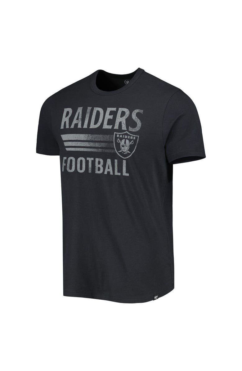 '47 Men's '47 Black Las Vegas Raiders Wordmark Rider Franklin T-Shirt, Alternate, color, Black