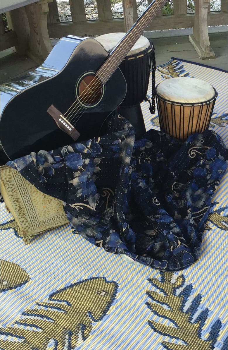 Mad Mats Fishbone Navy & Periwinkle, Alternate, color, Blue And Periwinkle