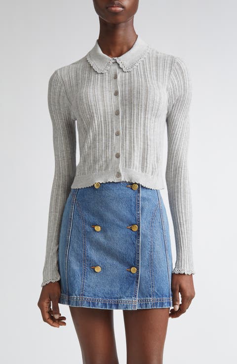 Lottie Pointelle Rib Cardigan