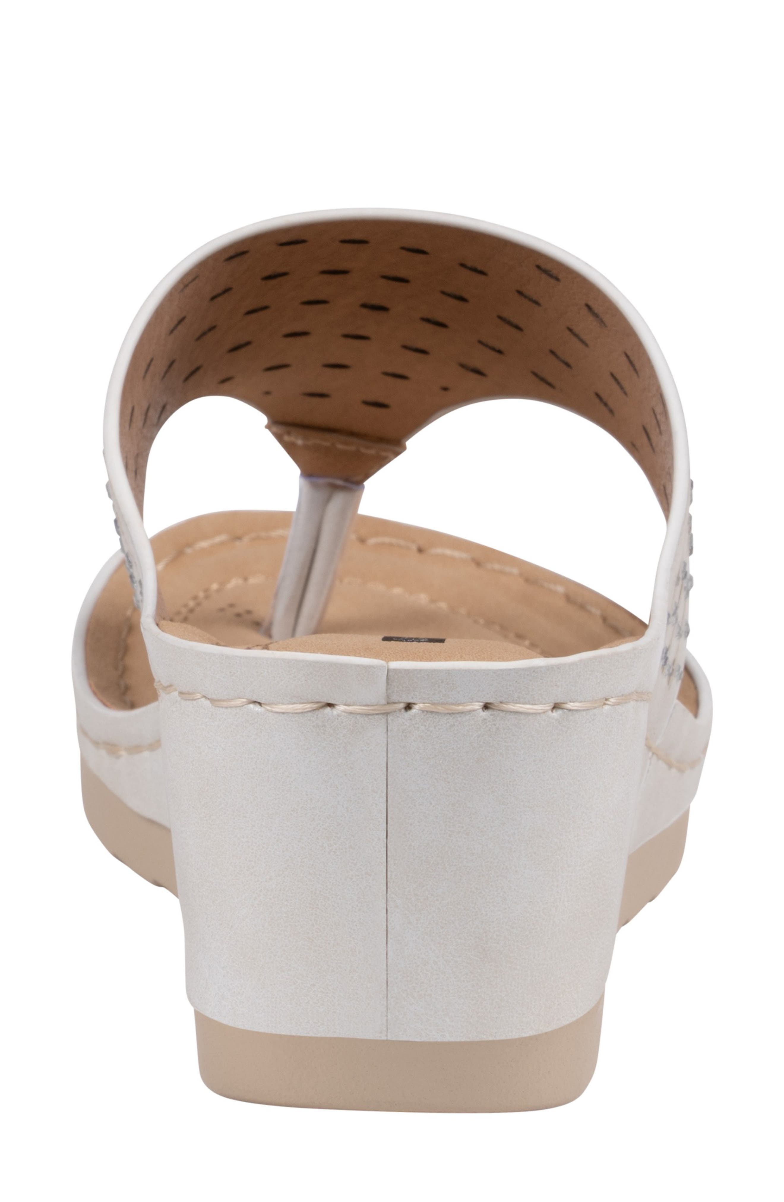 Dannay Wedge Sandal, Alternate, color, WHITE
