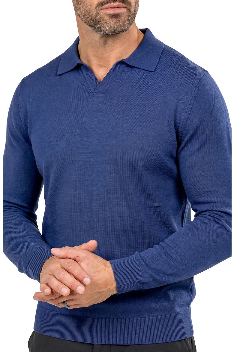 Polo Sweater, Alternate, color, BLUE