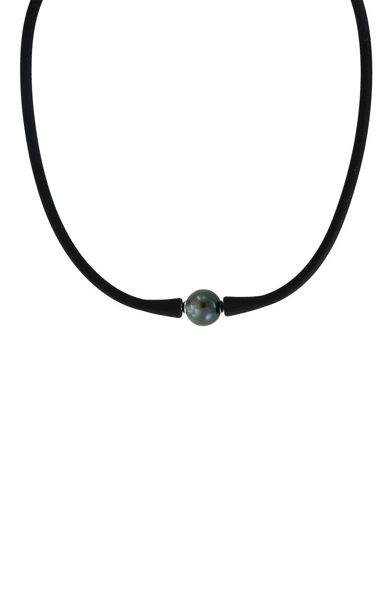 Freshwater Pearl Necklace, Main, color, BLACK