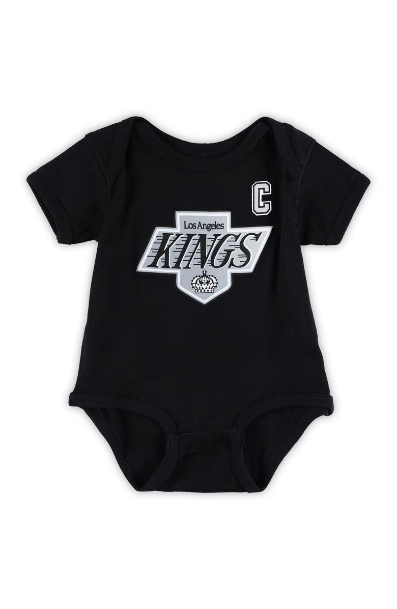 Mitchell & Ness Infant Mitchell & Ness Wayne Gretzky Black Los Angeles Kings Captain Patch Name & Number Bodysuit, Alternate, color, Black