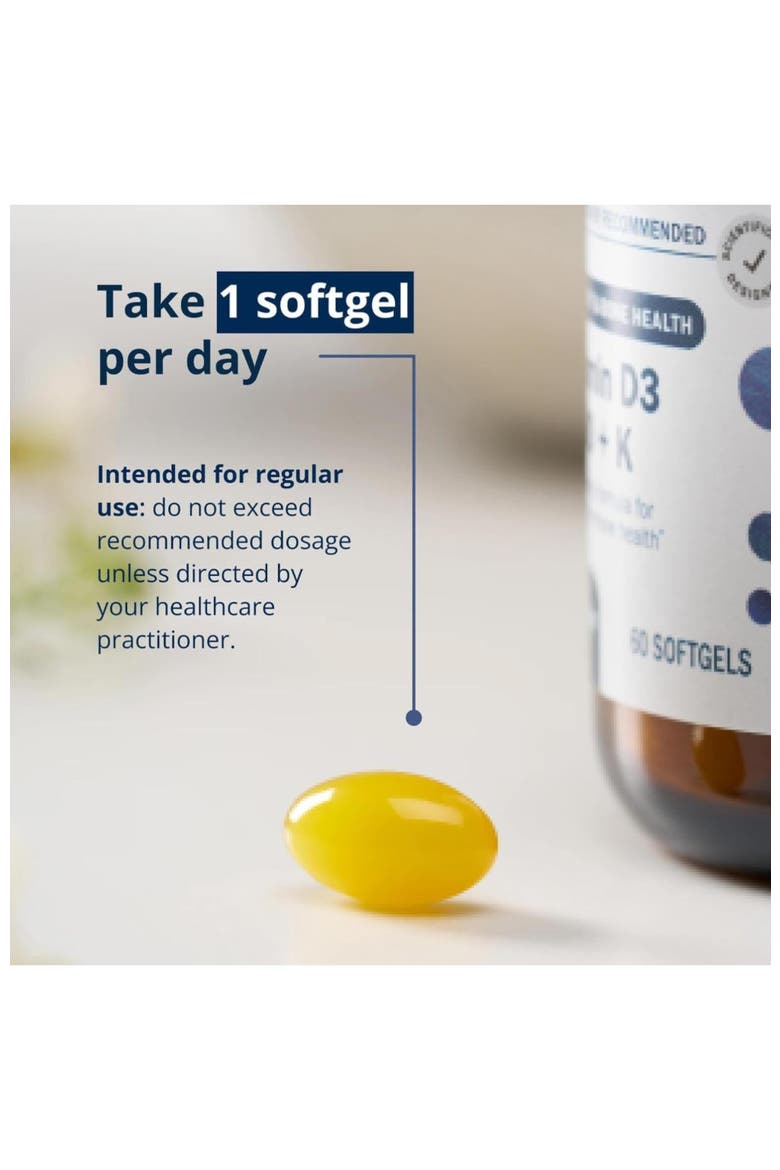 Vitamin D3 and K2 Immune Support Softgels 60 Softgels, Alternate, color, None