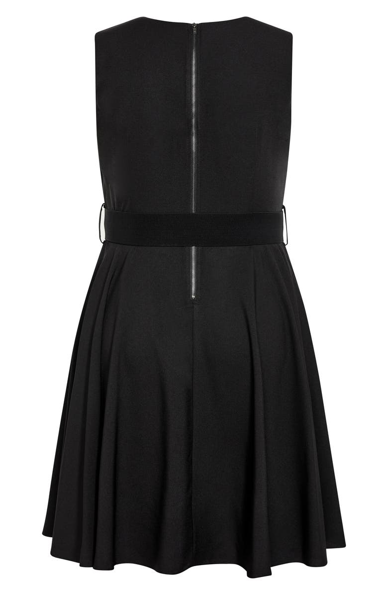 City Chic Veronica Belted Strapless Fit & Flare Dress, Alternate, color,