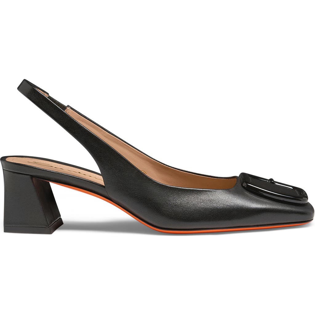 Santoni Leather Pumps In Black