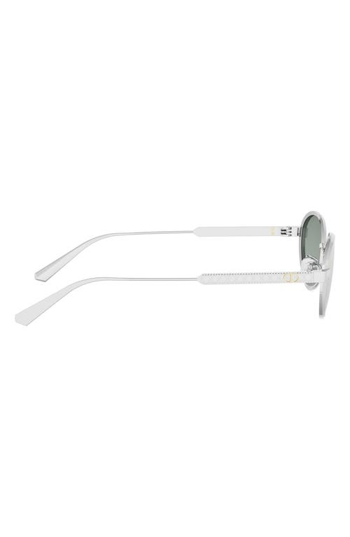 Dior Cannage R1u 53mm Oval Sunglasses In Metallic