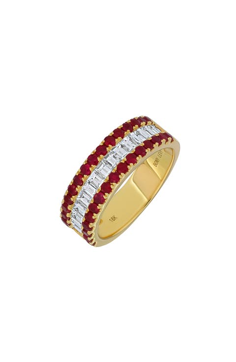 Three-Row Ruby & Diamond Ring (Nordstrom Exclusive)