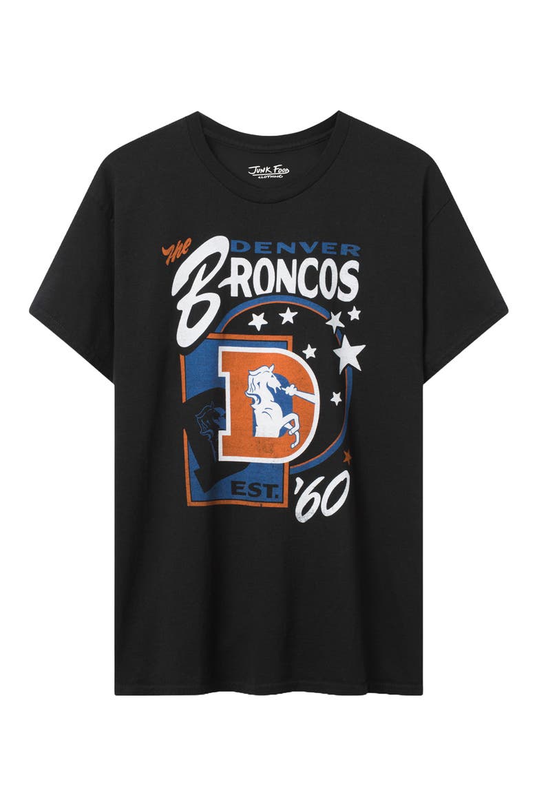 Denver Broncos Star Power Cotton Graphic T-Shirt, Main, color, BLACK